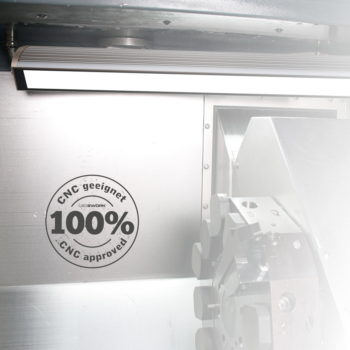 Maskinlampen på Ø40mm er klart den mest solgte og kommer i længder fra 190-1540 mm, tilsluttes 24Vdc via M12 stik, TUBELED_40 II ECO - shop.cncmidt.dk