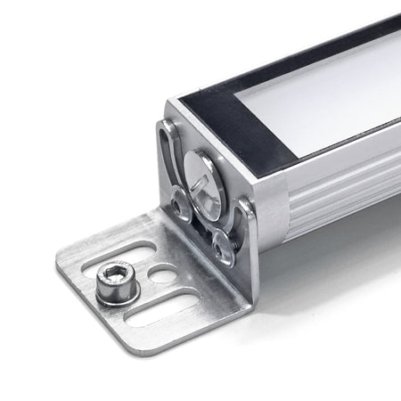 Beslag til Maskinlampe i Ø40mm design, i længder fra 190-1040 mm, 24Vdc, passer perfekt der hvor pladsen er trang, TUBELED_40 - shop.cncmidt.dk