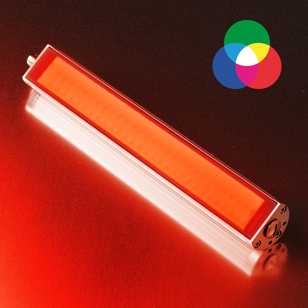 Maskin- & signallampe, RGB-W, 24Vdc. Det blændfri hvide lys og de konfigurerbare RGB-farver giver både optimal belysning og tydelig statusindikering præcis dér, hvor det er vigtigst. TUBELED_40 II RGB-W (118X90-0X)- shop.cncmidt.dk