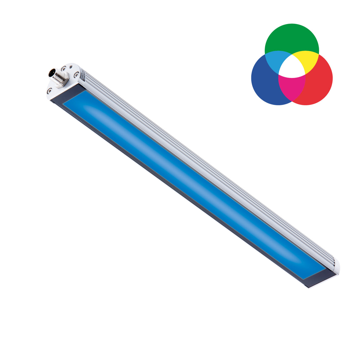 Maskin- & signallampe, RGB-W, 24Vdc. Det blændfri hvide lys og de konfigurerbare RGB-farver giver både optimal belysning og tydelig statusindikering præcis dér, hvor det er vigtigst. TUBELED_40 II RGB-W (118X90-0X)- shop.cncmidt.dk