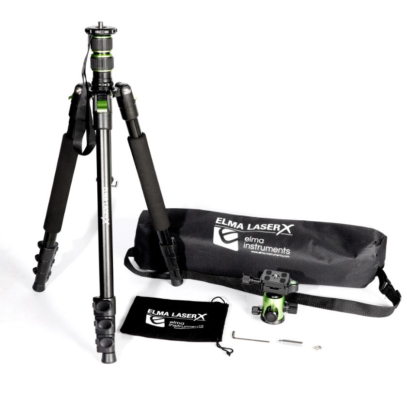 Elma Laser X Tripod trefod m tilthoved og 1/4 gevind i taske