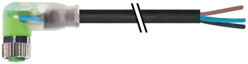 MURR Elektronik, Følerkabel m. LED, M8, vinklet, 5 meter (Art No. 7000-08121-6300500)