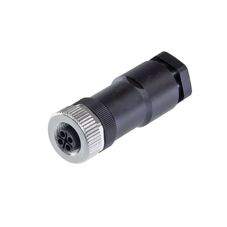 Løst stik, M12, 230Vac, lige (200200-11)